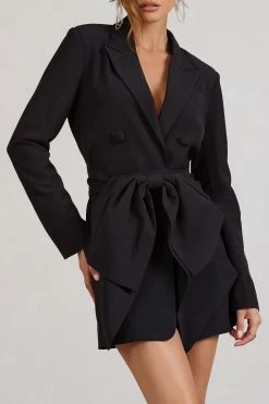 Prized | Black Tailored Blazer Mini Dress With Bow 10 Prized | Black Tailored Blazer Mini Dress With Bow -Dress Shop WB BR CL129391002 PrizedBlackTailoredBlazerDressWithBow5 1e1ace54 75cd 4942 98c5 91a34faf6200