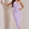 Athena | Lilac One Shoulder Maxi Dress