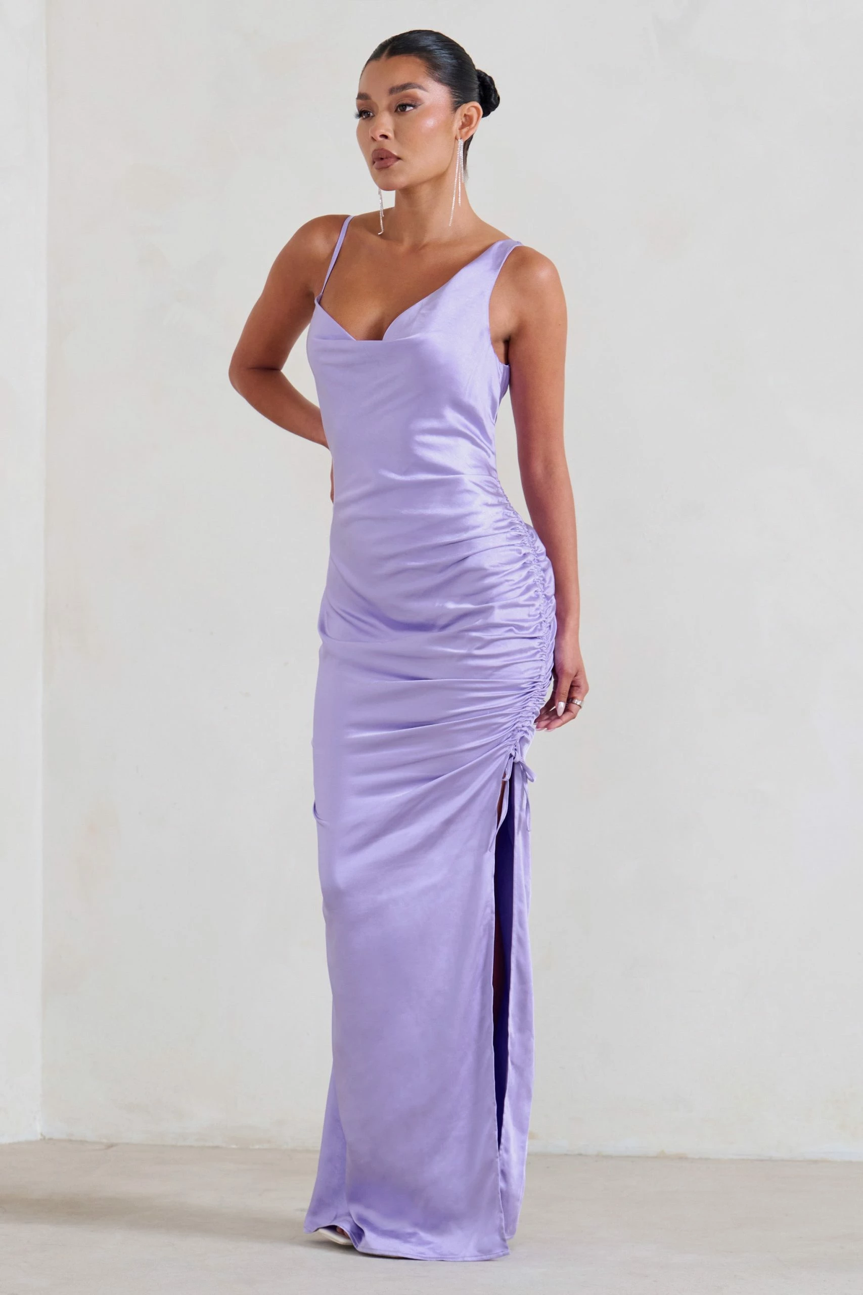 Belonging | Lilac Ruched Cowl Maxi Dress 4 Belonging | Lilac Ruched Cowl Maxi Dress - Image 2