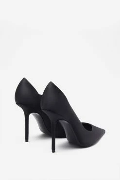 Blade | Black Satin Court Heels With Scallop Edge -Dress Shop WB CC HR CL128745002 1
