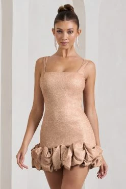 Lucy | Blush Glitter Strappy Micro Mini Dress With Ruffle Trim -Dress Shop WB CC HR CL128959081 LucyBlushStrappyMiniDressWithRuffleTrim4 72f41522 b22f 4811 a9c3 ede4306672bb