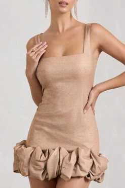Lucy | Blush Glitter Strappy Micro Mini Dress With Ruffle Trim -Dress Shop WB CC HR CL128959081 LucyBlushStrappyMiniDressWithRuffleTrim5 b3062339 82c1 4e8a 8c1f 88ae51fdeeb8