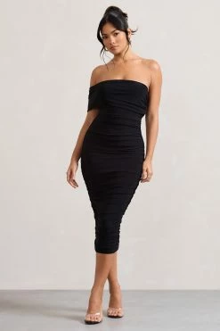 Remember Me | Black One Shoulder Midi Dress -Dress Shop WB CL124581002 RememberMe BlackOneShoulderMidiDress2 51413712 e367 4841 9d94 c541ec7cd1ad