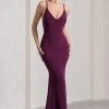 Lucky Number | Plum Cross Back Fishtail Maxi Dres -Dress Shop WB CL124604101 LuckyNumberPlumCrossBackFishtailMaxiDress1 7ca6bcb0 e69d 47b0 a604 1e68f4f1fb07