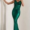 Galaxy Shimmer | Green Bias Cut Cowl Front Maxi Dress -Dress Shop WB CL124620047 GalaxyShimmerGreenBiasCutCowlFrontMaxiDress1