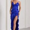 Run The World | Royal Blue Sweetheart Neckline Ruffle Maxi Dress -Dress Shop WB CL127687104 RunTheWorldRoyalBlueSweetheartNecklineRuffleMaxiDress6