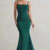 Adele | Bottle Green Backless Ruched Fishtail Cami Maxi Dress 2 Adele | Bottle Green Backless Ruched Fishtail Cami Maxi Dress -Dress Shop WB CL128390 AdeleBottleGreenRuchedFishtailCamiMaxiDress4 1dce6b93 ad7f 4c4c b560 72bb5b31a0d4