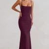 Adele | Plum Backless Ruched Fishtail Cami Maxi Dress 2 Adele | Plum Backless Ruched Fishtail Cami Maxi Dress -Dress Shop WB CL128390 AdelePlumRuchedFishtailCamiMaxiDress1 211353f8 2900 4e3a bcae e5af3478d44c