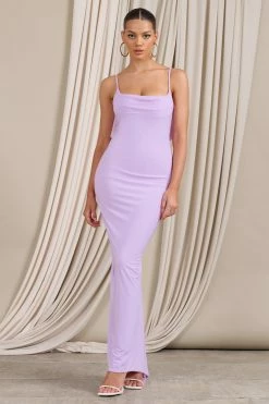 Flute | Lilac Bodycon Maxi Dress With Ruched Ruffled Back 10 Flute | Lilac Bodycon Maxi Dress With Ruched Ruffled Back -Dress Shop WB CL128443098 FluteLilacBodyconMaxiDressWithRuchedRuffledBack0