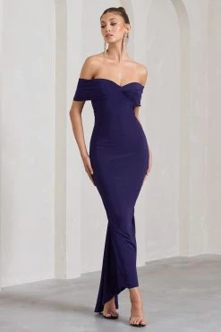 Vivienne | Blackberry Bardot Open-Back Maxi Dress 11 Vivienne | Blackberry Bardot Open-Back Maxi Dress -Dress Shop WB CL128862162 VivienneBlackberryBardotOpen BackMaxiDress2