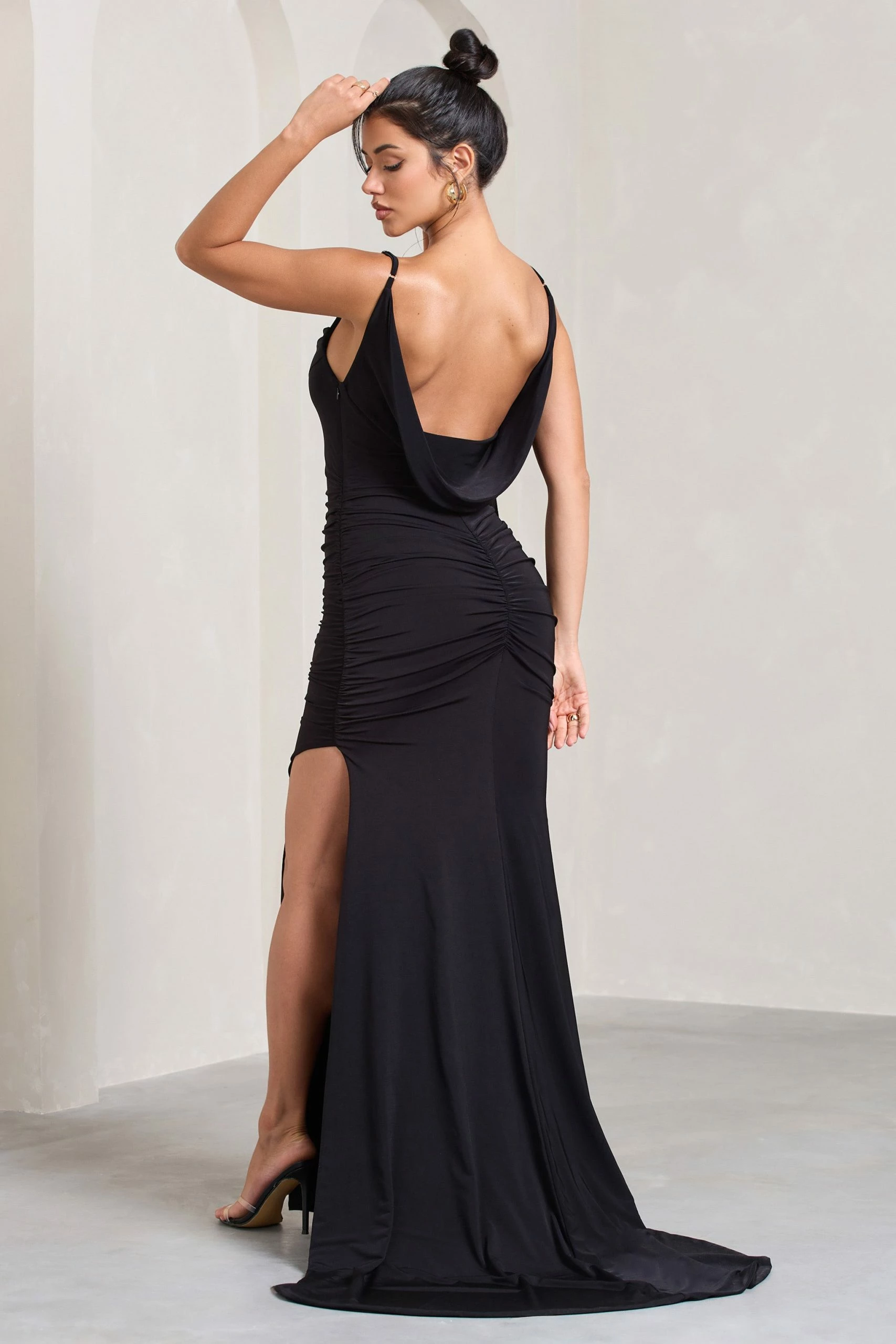 In Whispers | Black Split Maxi Dress 4 In Whispers | Black Split Maxi Dress - Image 2