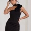 The Party | Black Mini Dress With Ruffled Choker 1 The Party | Black Mini Dress With Ruffled Choker -Dress Shop WB CL128956002 ThePartyBlackMiniDressWithRuffledChoker1