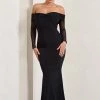 Alex | Black Bardot Twist Maxi Dress 2 Alex | Black Bardot Twist Maxi Dress -Dress Shop WB CL128974002 AlexBlackBardotTwistMaxiDress1