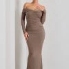 Alex | Mocha Bardot Twist Maxi Dress -Dress Shop WB CL128974038 AlexMochaBardotTwistMaxiDress3