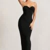 Evita | Black Sweetheart Twist Detail Maxi Dress -Dress Shop WB CL128975002 Evita BlackSweetheartTwistDetailMaxiDress3