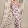 Leading Lady | Pink Floral Print Chiffon Asymmetric Ruffle Maxi Dress -Dress Shop WB CL129536146 LeadingLadyPinkFloralPrintChiffonAsymmetricRuffleMaxiDress1