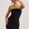 In The Press | Black Bandeau Bodycon Mini Dress -Dress Shop WB CL129622002 InThePressBlackBandeauBodyconMiniDress4