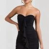 Treasure | Black Strapless Sweetheart Mini Dress With Ruffle -Dress Shop WB CL129669002 TreasureBlackStraplessSweetheartMiniDressWithRuffle3 4e4d5365 e874 4085 95ef 64d7040c8541