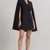 Suri | Black Tailored Cape Blazer Dress 2 Suri | Black Tailored Cape Blazer Dress -Dress Shop WB CL129732002 SuriBlackTailoredCapeBlazerDress0