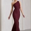 Passion | Plum Asymmetric Cut-Out Fishtail Maxi Dress -Dress Shop WB CL133023101 PassionPlumAsymmetricCut OutFishtailMaxiDress5