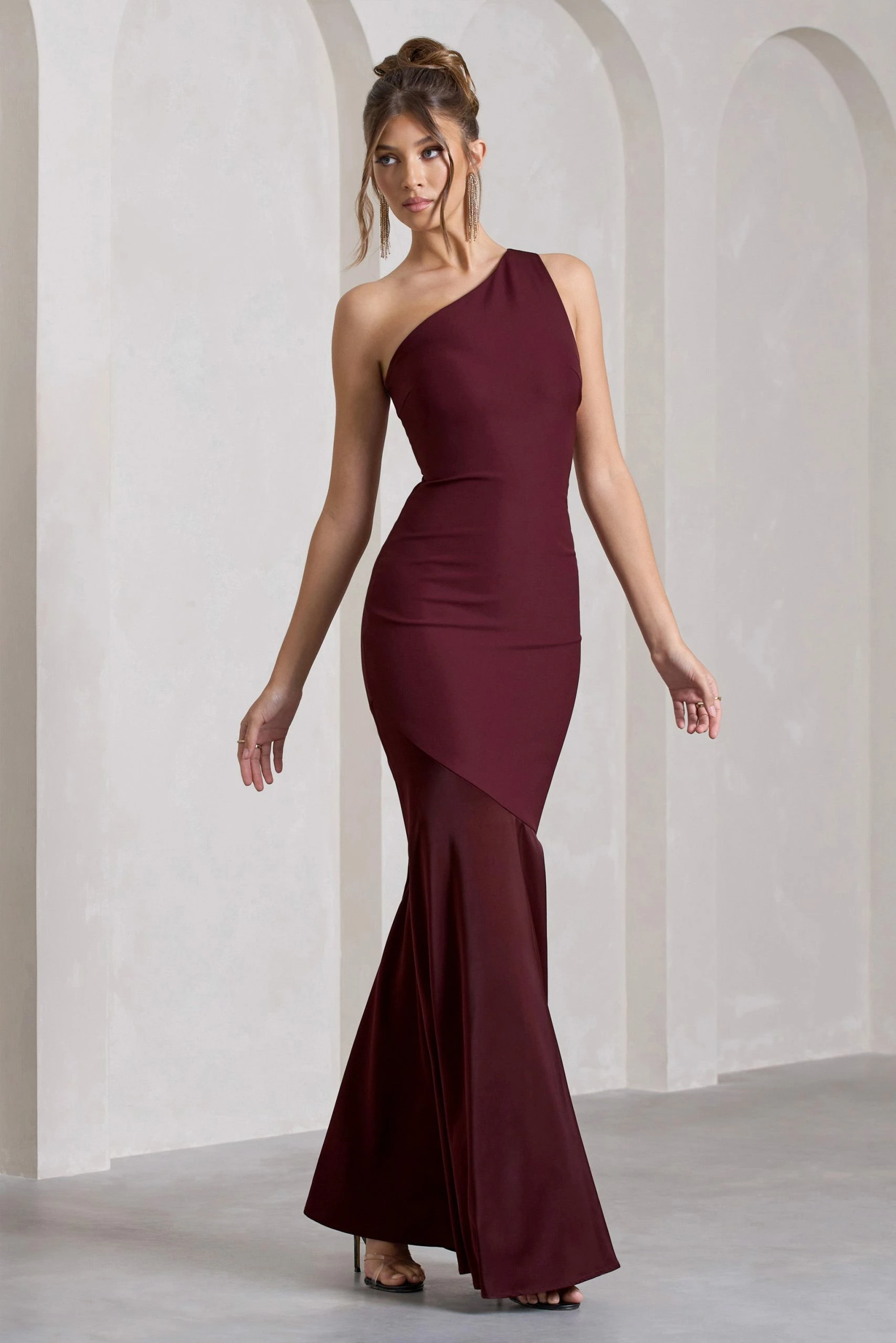 Passion | Plum Asymmetric Cut-Out Fishtail Maxi Dress 3 Passion | Plum Asymmetric Cut-Out Fishtail Maxi Dress