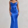 Lifetime | Cobalt Blue Satin Cowl Neck Maxi Dress With Cross Back Detail -Dress Shop WB HR CL127192 LifetimeCobaltBlueSatinCowlNeckMaxiDressWithCrossBackDetail0 ca95f720 dc13 4da5 b1de 3a3a097e55d5