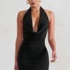 Liliana | Black Cowl Neck Mini Dress -Dress Shop WB HR CL129405 Liliana BlackCowlNeckMiniDress1