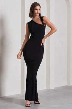 Behind The Scenes | Black Sleeveless Cut-Out Maxi Dress 10 Behind The Scenes | Black Sleeveless Cut-Out Maxi Dress -Dress Shop WB HR CL129786002 BehindTheScenesBlackSleevelessCut OutMaxiDress3