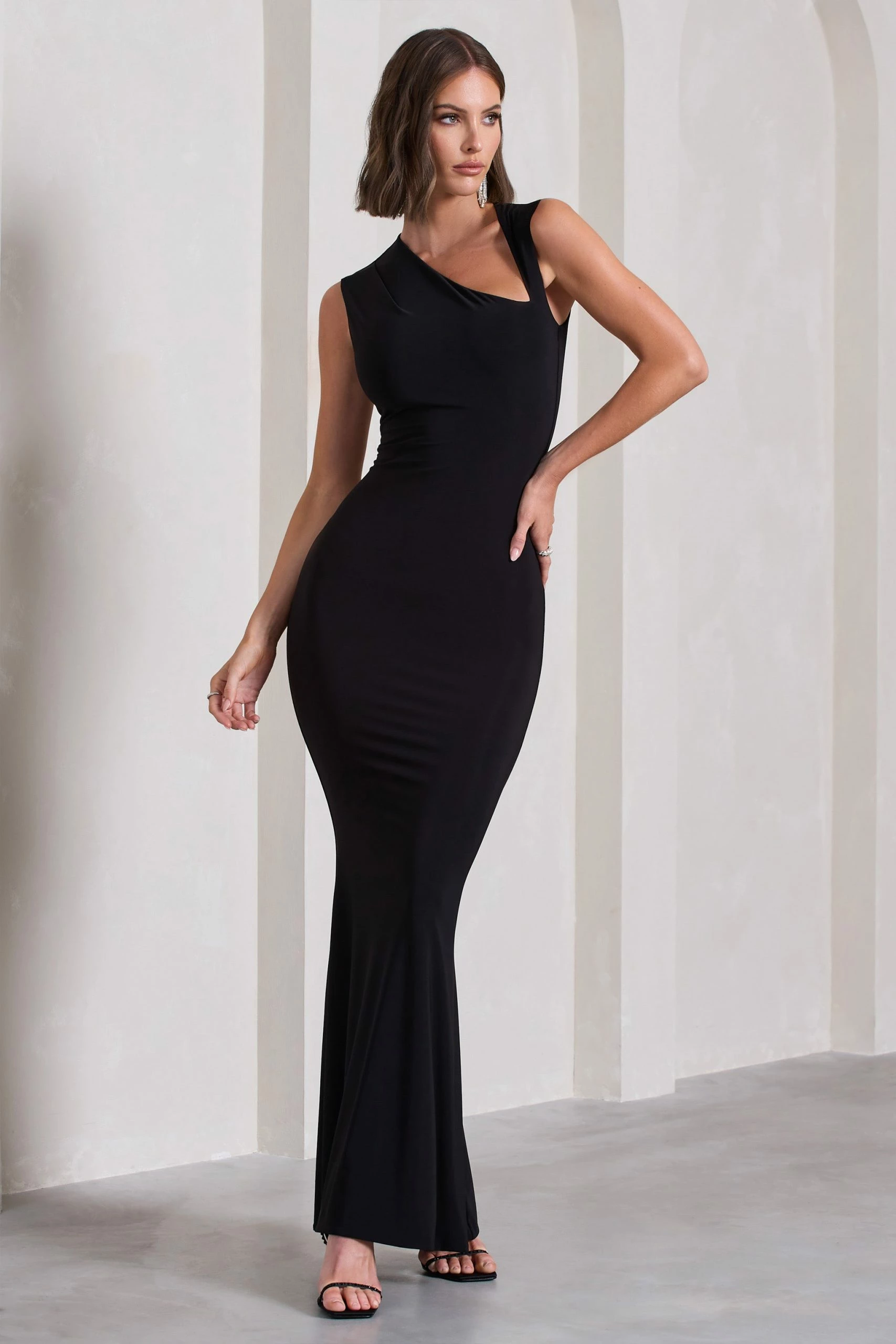 Behind The Scenes | Black Sleeveless Cut-Out Maxi Dress 6 Behind The Scenes | Black Sleeveless Cut-Out Maxi Dress - Image 4