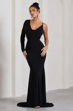 At Dusk | Black One-Sleeved Cowl-Neck Fishtail Maxi Dress 11 At Dusk | Black One-Sleeved Cowl-Neck Fishtail Maxi Dress -Dress Shop WB HR CL130018002 AtDuskBlackOne SleevedCowl NeckFishtailMaxiDress4 65897764 db24 4d98 9f1d 5bd9db980aa9