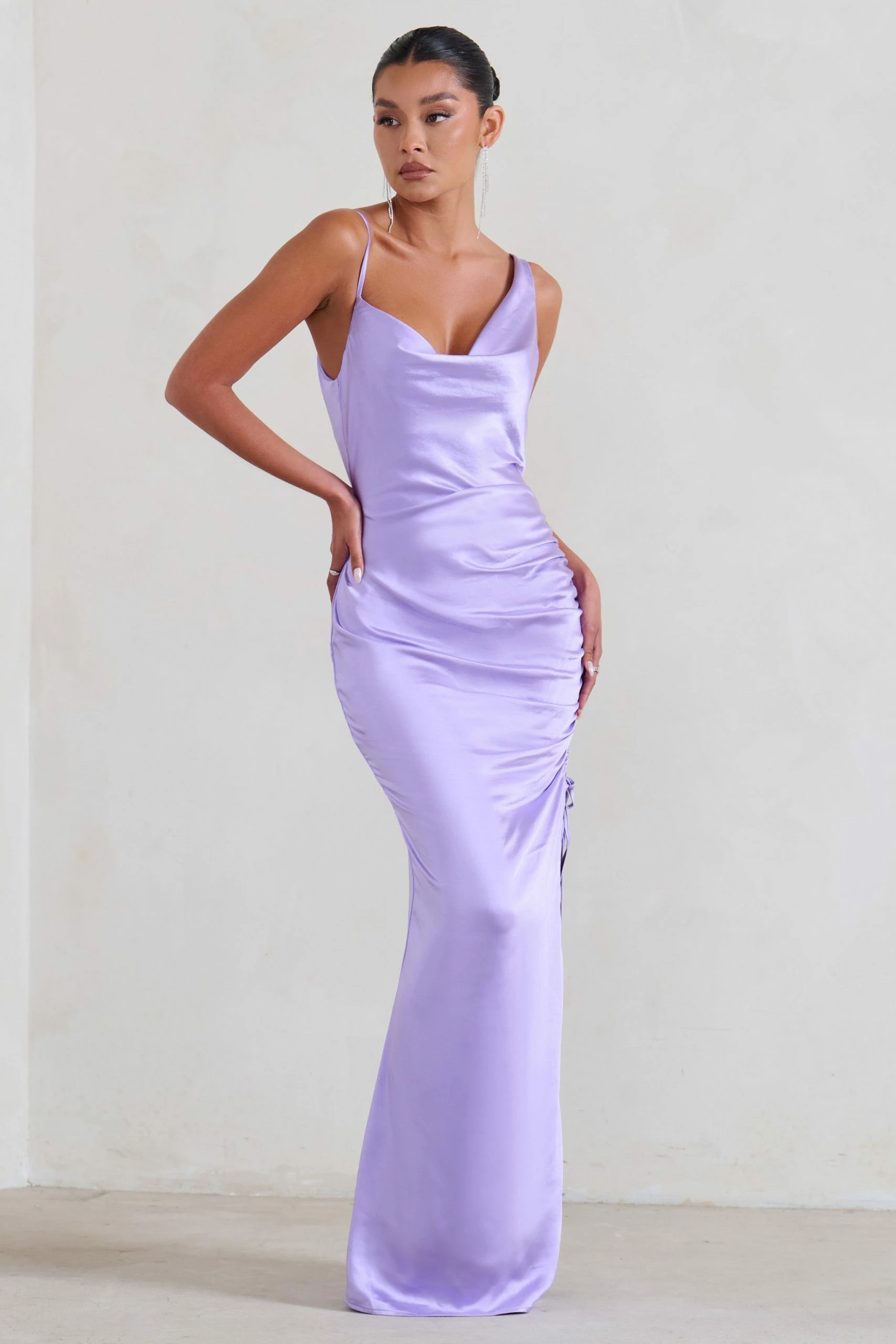 Belonging | Lilac Ruched Cowl Maxi Dress 3 Belonging | Lilac Ruched Cowl Maxi Dress